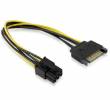 Sata 15pin male to 6pin PCI-E female Video Card Power Cable